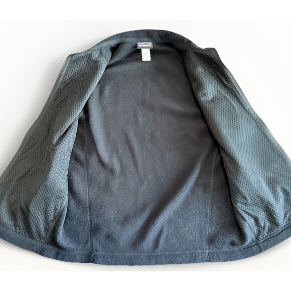 Patagonia Synchilla Men’s Large Vest Black Fleece Full Zip Pockets NO LOGO - Picture 9 of 10